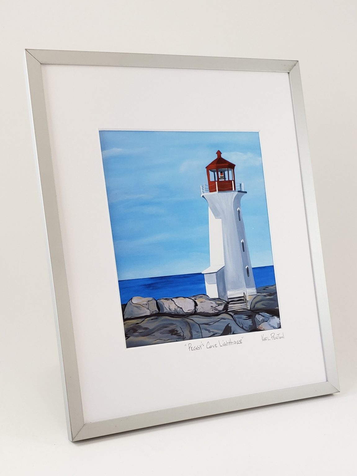 Peggy's Cove Lighthouse framed print by Karl Penton