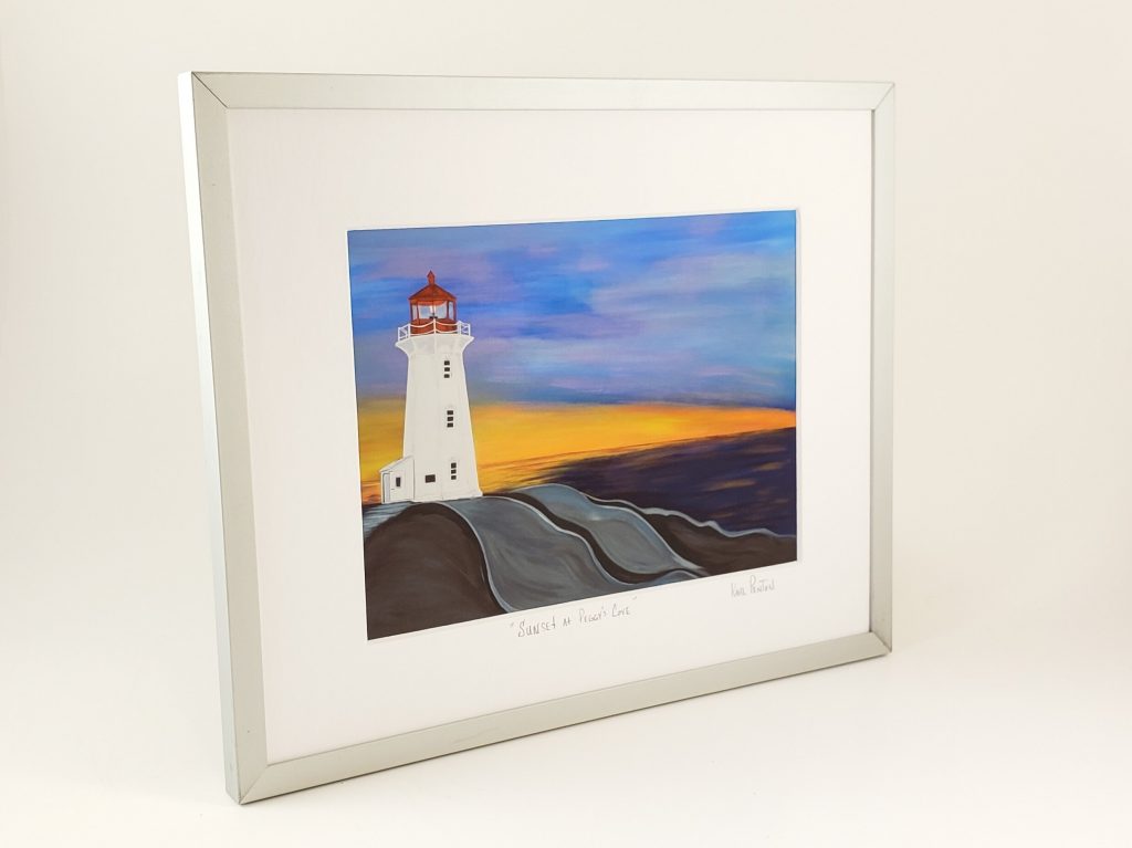 Sunset at Peggy's Cove framed print by Karl Penton